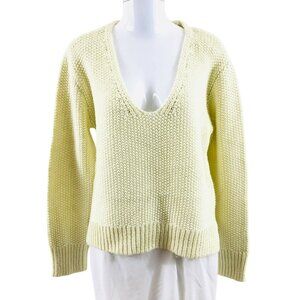 BB Dakota Womens Cool Runnings Sweater V Neck Chunky Knit Soft Ivory Size S